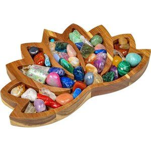 Lotus Crystal Tray for Stones - Display Your Crystals & Healing Stones - Crystal